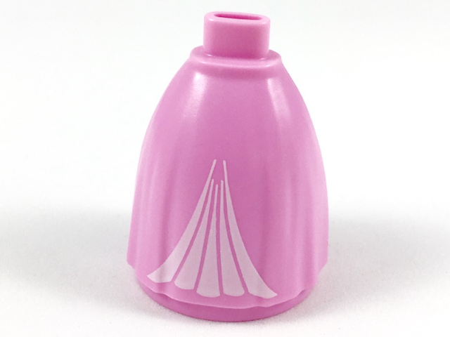 Mini Doll Skirt Long Full with 5 Section White Inset Pattern (Ariel)