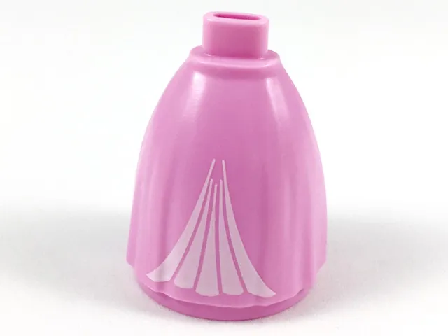 Mini Doll Skirt Long Full with 5 Section White Inset Pattern (Ariel)