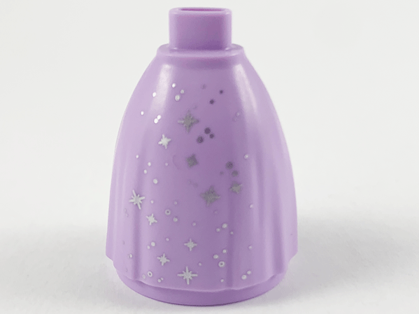 Mini Doll Skirt Long Full with Silver Stars Pattern (Fairy Godmother)