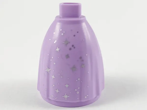 Mini Doll Skirt Long Full with Silver Stars Pattern (Fairy Godmother)