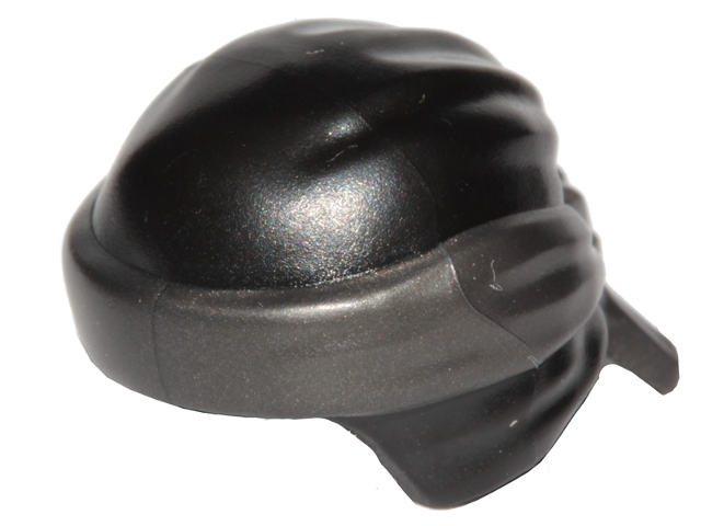 Minifigure, Headgear Ninjago Wrap Type 3 with Molded Pearl Dark Gray Bandana and Knot  Pattern