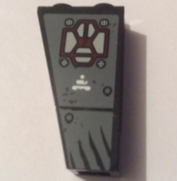 Slope, Inverted 75 2 x 1 x 3 with 4 Scratches, Line and Dots Pattern Model Front Left Side (Sticker) - Set 70009