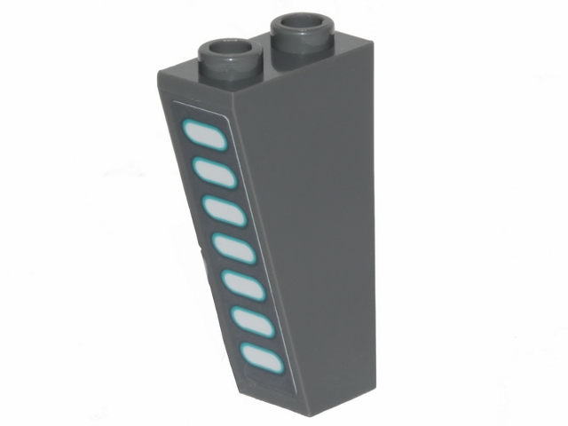 Slope, Inverted 75 2 x 1 x 3 with SW Darth Vader's Castle Wall Lights Pattern (Sticker) - Set 75251