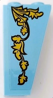 Slope, Inverted 75 2 x 1 x 3 with Gold Leaves Ornament Pattern Side B (Sticker) - Set 75958