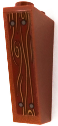 Slope, Inverted 75 2 x 1 x 3 with Wood Grain and 4 Nails Pattern (Sticker) - Set 41432