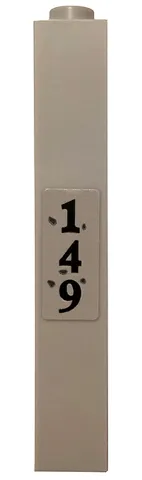 Brick 1 x 1 x 5 - Solid Stud with Black '149' on Light Bluish Gray Background Pattern (Sticker) - Set 75810