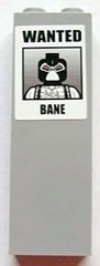 Brick 1 x 2 x 5 with 'WANTED BANE' Pattern (Sticker) - Set 7787