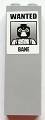 Brick 1 x 2 x 5 with 'WANTED BANE' Pattern (Sticker) - Set 7787