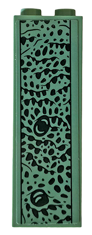 Brick 1 x 2 x 5 with Black Spots Battle Of Atlantis Underwater Pillar Pattern (Sticker) - Set 76085