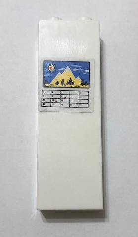 Brick 1 x 2 x 5 with Mountain Scene Calendar Pattern (Sticker) - Set 60174
