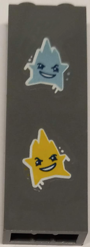 Brick 1 x 2 x 5 with Sand Blue and Yellow Kryptomites Pattern (Stickers) – Set 41237