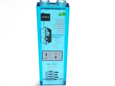 Brick 1 x 2 x 5 with 'DNA TEST' and 'MOLECULE RESULT' Pattern (Sticker) - Set 70165