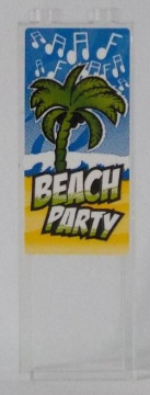 Brick 1 x 2 x 5 with Music Notes, Palm Tree and 'BEACH PARTY' Pattern (Sticker) - Set 60154