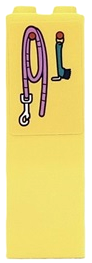 Brick 1 x 2 x 5 with Hanging Medium Lavender Rope Horse Lead and Dark Turquoise Hoof Pick Pattern (Sticker) - Set 41683
