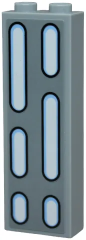 Brick 1 x 2 x 5 with SW Death Star Wall Lights Double Column Pattern (Sticker) - Set 75159