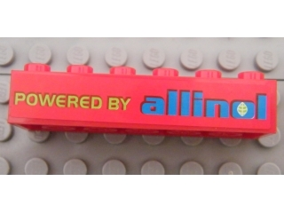 Brick 2 x 6 with 'POWERED BY allinol' Pattern (Sticker) - Set 8484