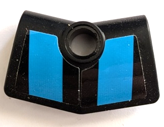 Technic, Panel Curved # 3 2 x 3 x 1 Angled with Dark Azure Stripes Pattern (Stickers) - Set 42162