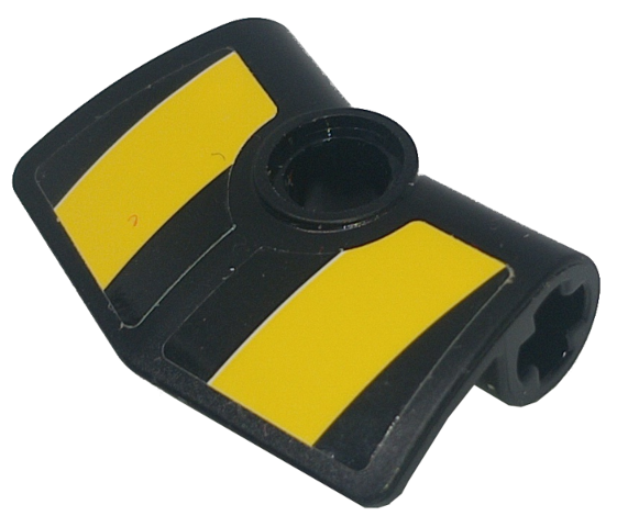 Technic, Panel Curved # 3 2 x 3 x 1 Angled with Yellow Stripes Pattern (Stickers) - Set 42151