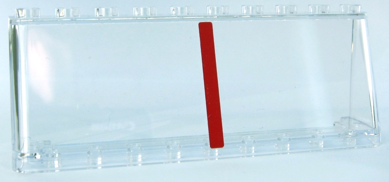 Windscreen 2 x 10 x 3 with Red Vertical Stripe Pattern (Sticker) - Set 10258