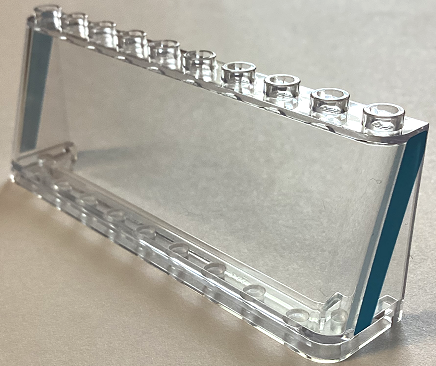 Windscreen 2 x 10 x 3 with Dark Azure Stripe Pattern on Both Sides (Stickers) - Set 10252