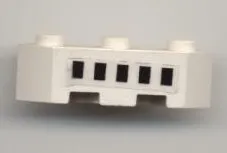 Brick, Modified Facet 3 x 3 with Ferry Squares Black 5 in 1 Line Pattern (Sticker) - Sets 1924 / 1955