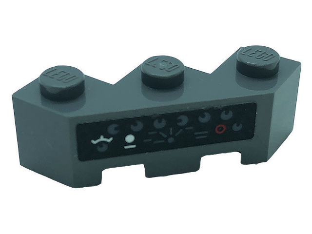 Brick, Modified Facet 3 x 3 with Black Control Panel with Buttons and Dials Pattern (Sticker) - Set 76139