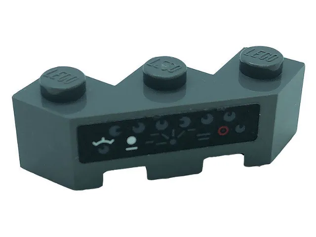 Brick, Modified Facet 3 x 3 with Black Control Panel with Buttons and Dials Pattern (Sticker) - Set 76139