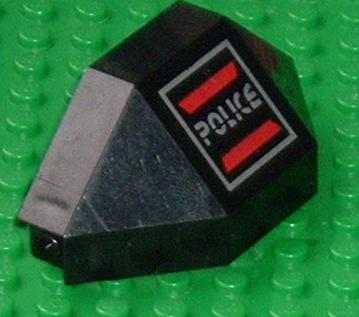 Panel 3 x 3 x 6 Corner Convex with Space Police I Logo Pattern Model Left Side