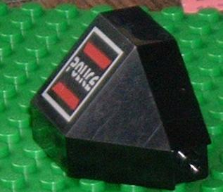 Panel 3 x 3 x 6 Corner Convex with Space Police I Logo Pattern Model Right Side