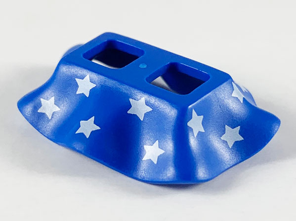 Minifigure Skirt Plastic with White Stars Pattern