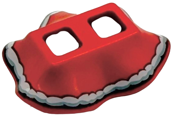 Minifigure Skirt Plastic with White and Light Bluish Gray Fur Trim Pattern (BAM)