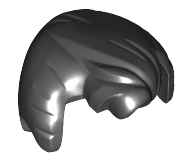 Minifigure, Hair Swept Back with Widow's Peak, Sideburns and Fluffed Bangs