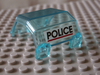 Windscreen 4 x 4 x 4 1/3 Helicopter with Black 'POLICE' Red Line Pattern (Sticker) - Set 6598