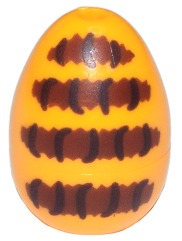 Egg with Small Pin Hole with Reddish Brown Stripes with Dark Brown Lines Pattern (Honey Bee Abdomen)