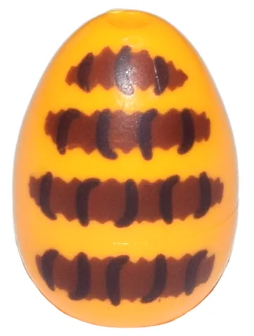 Egg with Small Pin Hole with Reddish Brown Stripes with Dark Brown Lines Pattern (Honey Bee Abdomen)