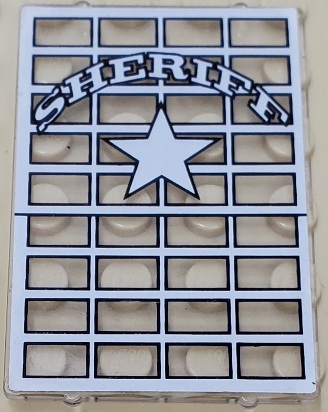 Glass for Window 1 x 4 x 5 with Sheriff Pattern (Sticker) - Sets 6755 / 6764