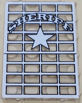 Glass for Window 1 x 4 x 5 with Sheriff Pattern (Sticker) - Sets 6755 / 6764