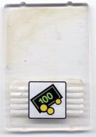 Glass for Window 1 x 4 x 5 with Bank Money 100 Bill and 3 Coins Pattern (Sticker) - Set 1490