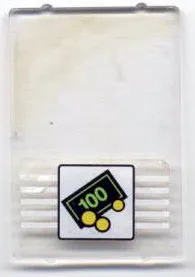 Glass for Window 1 x 4 x 5 with Bank Money 100 Bill and 3 Coins Pattern (Sticker) - Set 1490