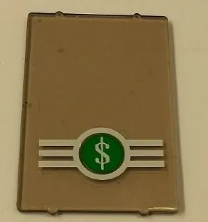 Glass for Window 1 x 4 x 5 with Dollar Sign '$' in Green Circle Pattern (Sticker) - Set 4854