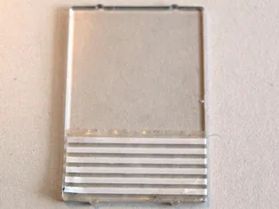 Glass for Window 1 x 4 x 5 with 6 White Stripes Pattern (Sticker) - Set 6542