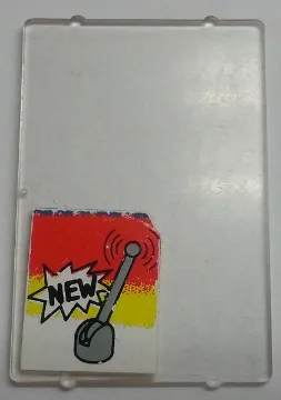 Glass for Window 1 x 4 x 5 with Light Gray Lever and Base and Black 'NEW' Pattern (Sticker) - Set 6378