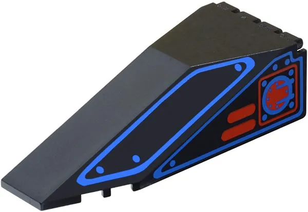 Windscreen 10 x 4 x 2 1/3 Canopy with Blue Outlines and Red Square Pattern