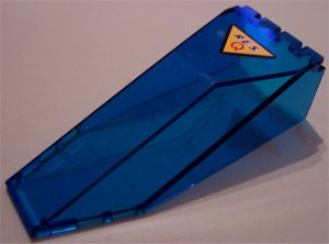 Windscreen 10 x 4 x 2 1/3 Canopy with Black 'R.E.S.' and Red 'Q' on Yellow Triangle with Black Border Pattern (Sticker) - Set 6462