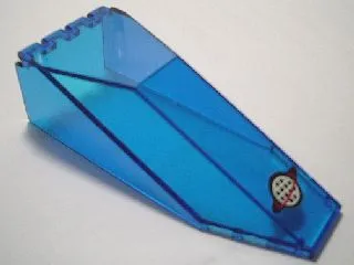 Windscreen 10 x 4 x 2 1/3 Canopy with Alpha Team White Grid with Red Ring Pattern (Sticker) - Set 6773