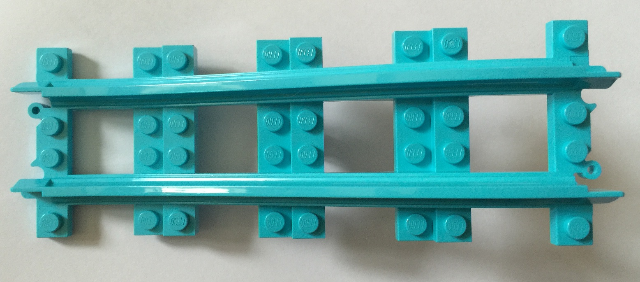 Train, Track Plastic, Narrow, Ramp, 3 Bricks Elevation