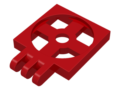 Turntable 2 x 2 Plate with Hinge with 3 Fingers, Base