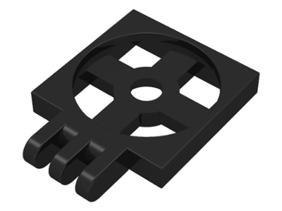 Turntable 2 x 2 Plate with Hinge with 3 Fingers, Base