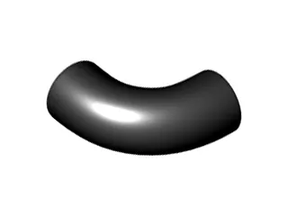 Brick, Round Tube 1 x 1 d. 90 degrees Elbow Macaroni - No Stud - Type 2 - Axle Hole