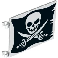 Flag 6 x 5 with Skull and Crossed Cutlasses (Jolly Roger) Pattern on Both Sides